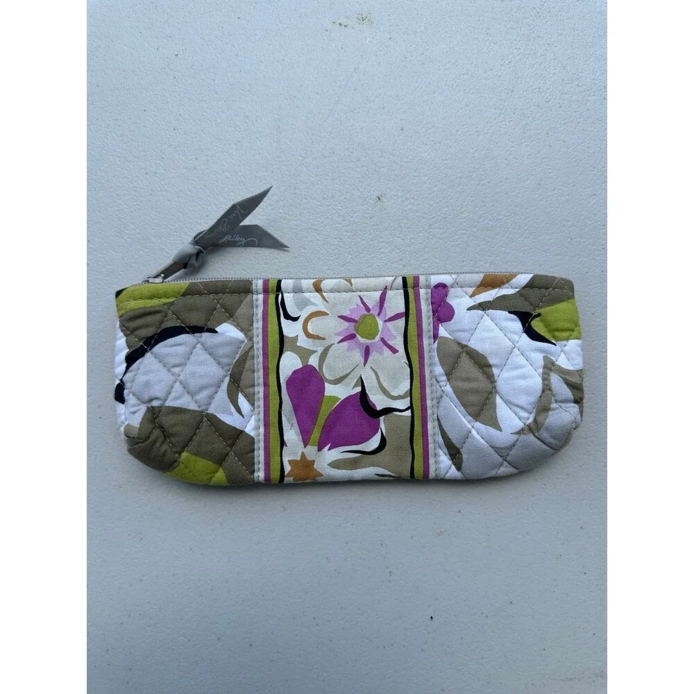 NWOT Vera Bradley Quilted Floral Portobello Road Zipper Pencil Cosmetic Pouch